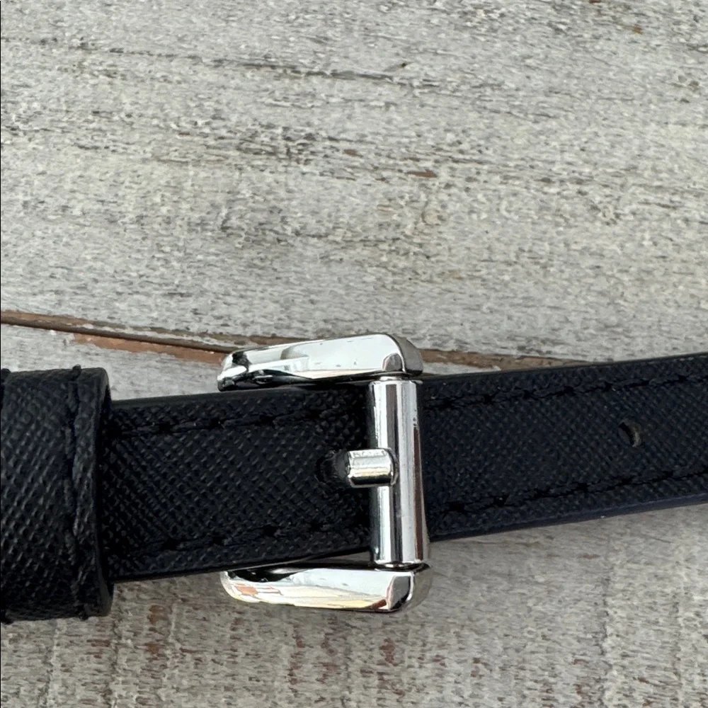 Michael Kors leather Floral Embellished Black and White Women's‎ crossbody Strap